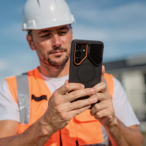 Samsung Galaxy S26 Tech-protect Kevlar Aura Magsafe puzdro Čierno-oranžový - 8