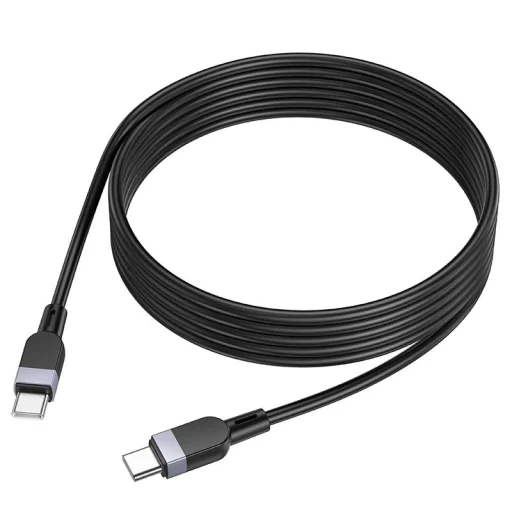 Silikónový kábel USB C - USB C Hoco 3A 60W 3 m X109 čierny - 5