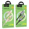 USB C - Lightning LED kábel Hoco PD 27W 1,2 m U144 čierny thumbnail