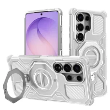 Samsung Galaxy S26 Ultra Biely Priehľadný Techsuit Carbon Shield PRO puzdro