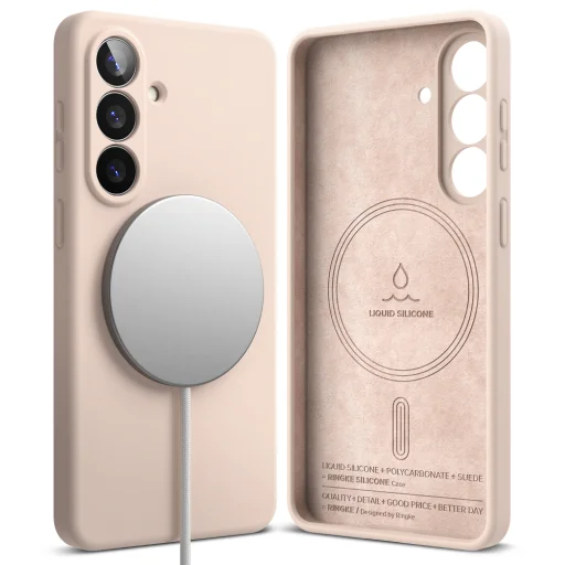 Samsung Galaxy S26 Ružová piesková Ringke - Silikónový MagSafe obal - 1