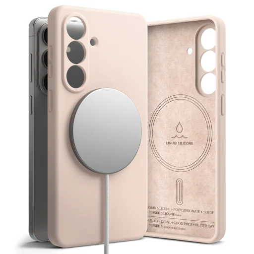 Samsung Galaxy S26 Ružová piesková Ringke - Silikónový MagSafe obal - 4