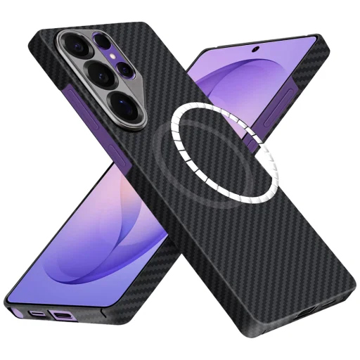 Samsung Galaxy S26 Ultra Čierne Techsuit Aramidové MagSafe puzdro - 1