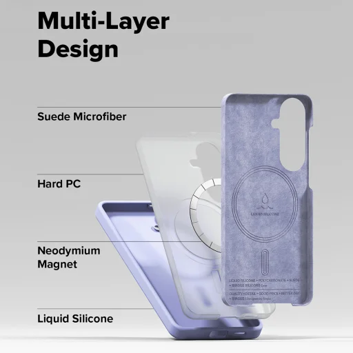 Samsung Galaxy S26 levanduľové Ringke silikónové MagSafe puzdro - 6