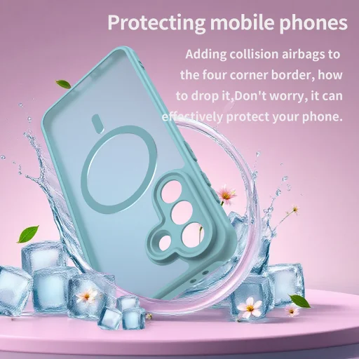 Samsung Galaxy A37 5G mätovo zelené puzdro Techsuit HaloFrost II MagSafe - 3