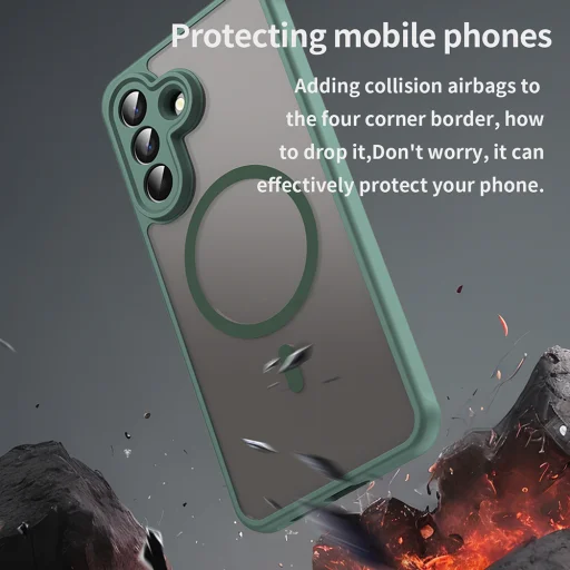 Samsung Galaxy A57 5G Zelené Techsuit - HaloFrost II MagSafe puzdro - 6