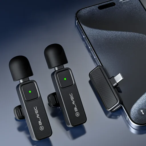 Blavec Lavalier Mikrofonok x 2 MK-01 ClipGo Type C (LMMK01-B) fekete vezeték nélküli - 3