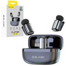 Blavec Lavalier Mikrofonok x 2 MK-03 ClipGo Type C (LMMK03-S) ezüst vezeték nélküli