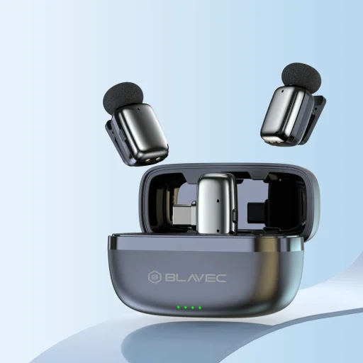 Blavec Lavalier Mikrofonok x 2 MK-03 ClipGo Type C (LMMK03-S) ezüst vezeték nélküli - 3