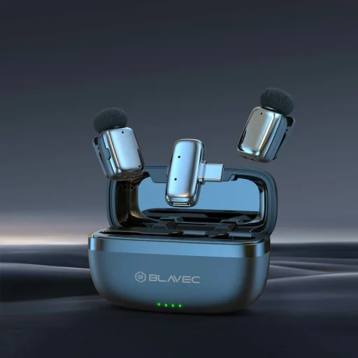 Blavec Lavalier Mikrofonok x 2 MK-03 ClipGo Type C (LMMK03-S) ezüst vezeték nélküli - 4