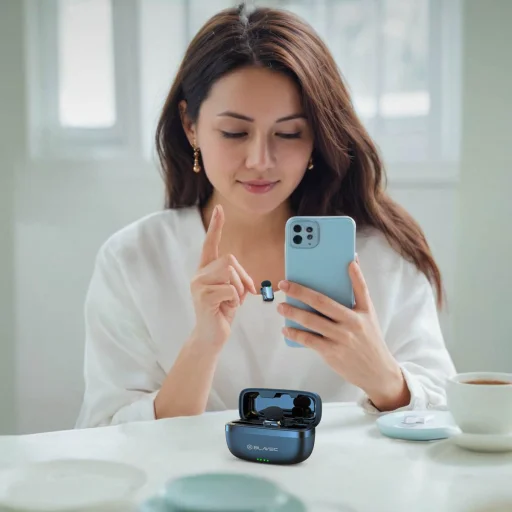 Blavec Lavalier Mikrofonok x 2 MK-03 ClipGo Type C (LMMK03-S) ezüst vezeték nélküli - 8