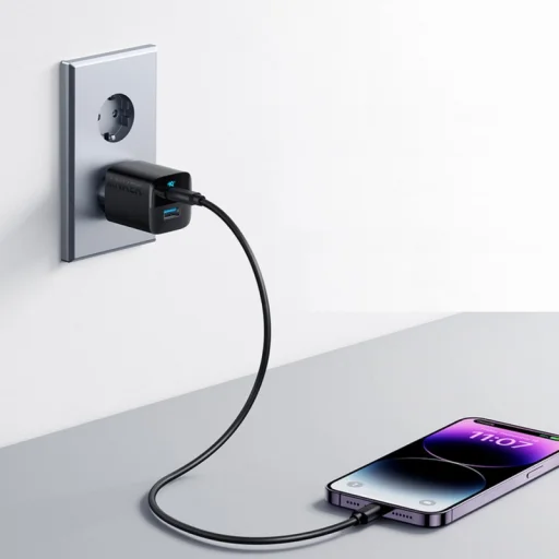 Nástenná nabíjačka Anker 323, 33W, 3A, 1 x USB-A - 1 x USB-C, Čierna A2331G11 - 2