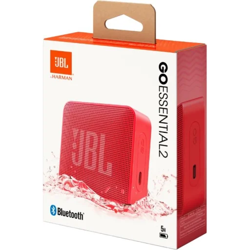 JBL Go Essential 2 Bluetooth Reproduktor, 3.1W, Pro Sound, Vodeodolný, Červený - 4