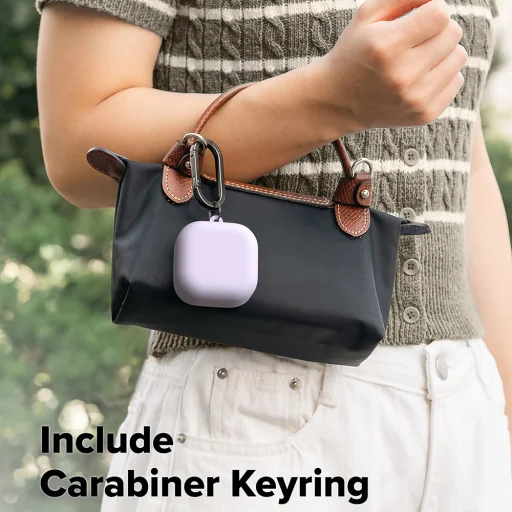 Ringke - Silikón - Samsung Galaxy Buds 4 Pro - Svetlofialové puzdro - 5