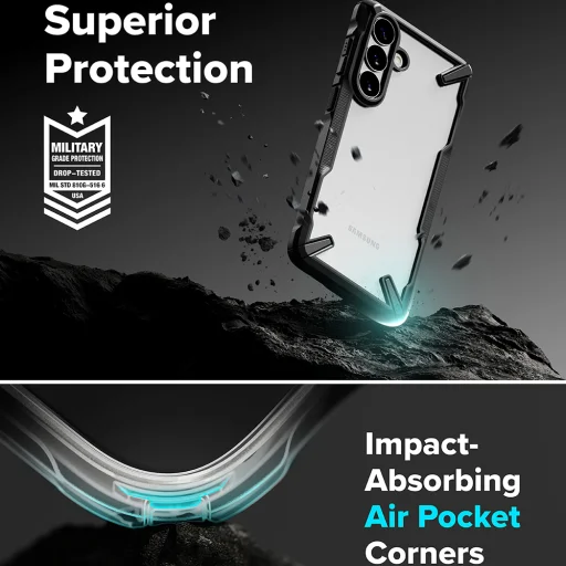 Samsung Galaxy S26 Plus Čierny Ringke Fusion X obal - 7