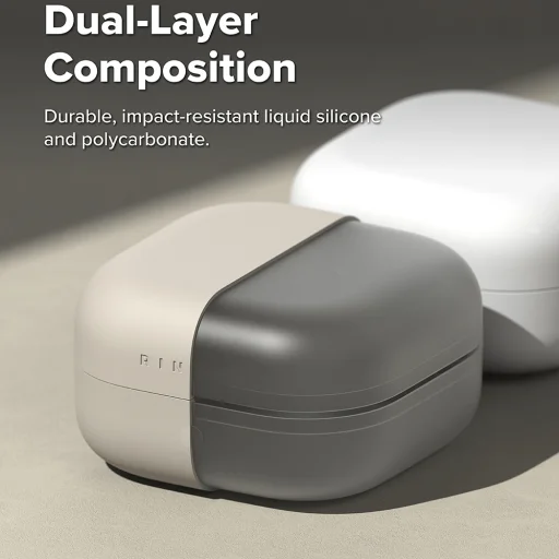 Ringke - Silikónové - Samsung Galaxy Buds 4 Pro - Stone puzdro - 3