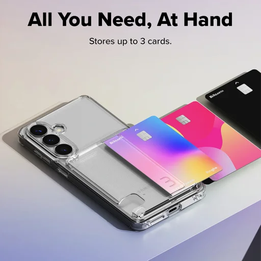 Samsung Galaxy S26 Priehľadné Ringke Fusion Card puzdro - 7