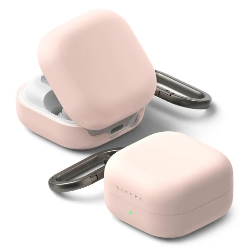 Ringke - Silikónové puzdro pre Samsung Galaxy Buds 4 Pro - Pink Sand - 1