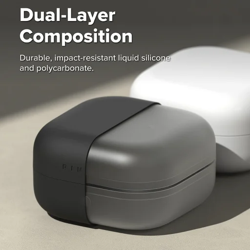 Ringke - Silikón - Samsung Galaxy Buds 4 Pro puzdro - Čierny - 5