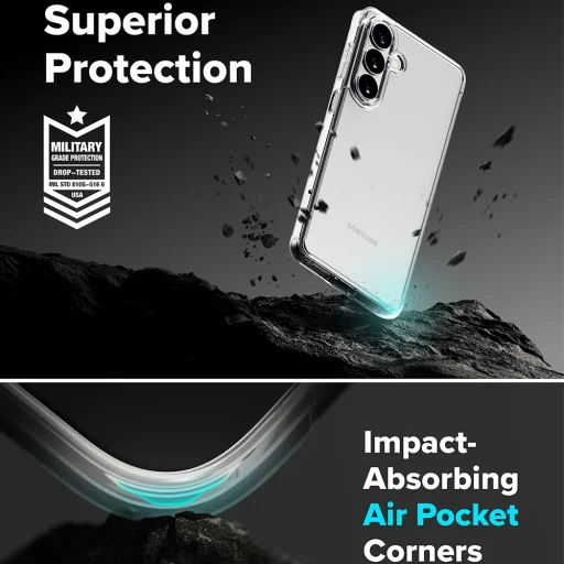 Samsung Galaxy S26 Priehľadné Ringke Fusion puzdro - 7