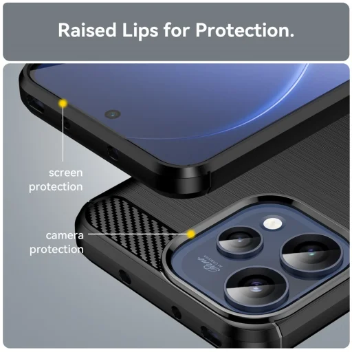 Oppo Reno15 Čierny Techsuit - Karbónový silikónový obal - 3