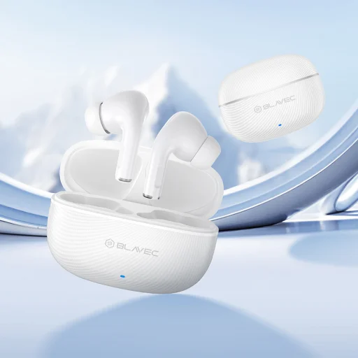 Blavec Bluetooth TWS Slúchadlá BW-02 Carbon (BW02-W) biela, - 3