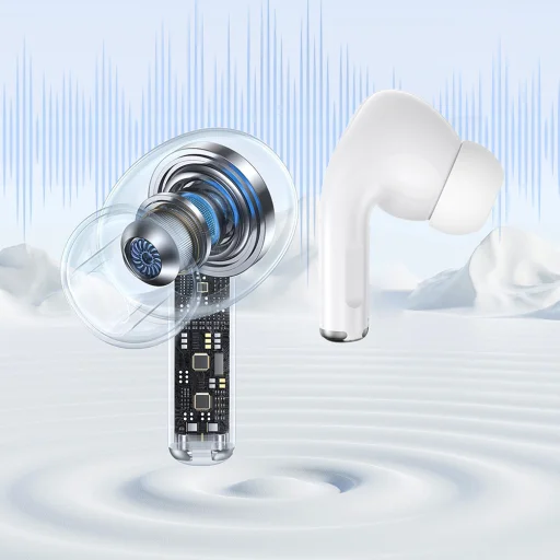 Blavec Bluetooth TWS Slúchadlá BW-02 Carbon (BW02-W) biela, - 5