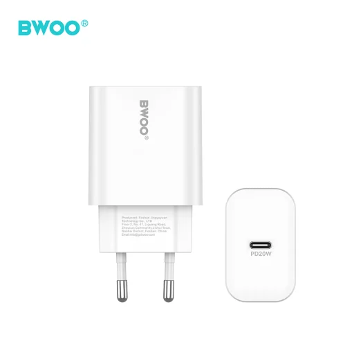 BWOO sieťová nabíjačka CDA233 PD 20W 1x USB-C biela - 3