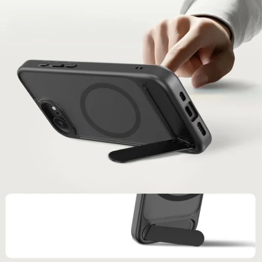 iPhone 16e Magrack Magsafe Tech-protect obal, Čierna matná - 4