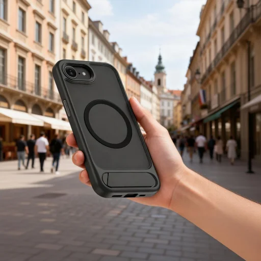 iPhone 16e Magrack Magsafe Tech-protect obal, Čierna matná - 8