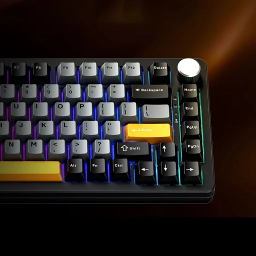 Machenike K600-B82W Bezdrôtová Mechanická Podsvietená Herná Klávesnica GR Silver Switch - Čierna - 8