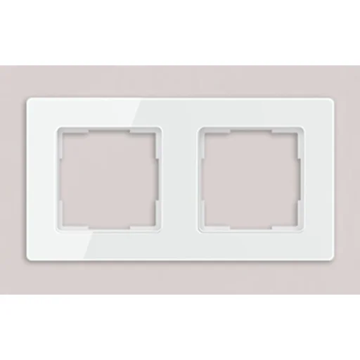 Avatto TS20 2-zásuvkový rámik biely - 2