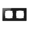 TS20 Avatto čierny dvojzásuvkový rám thumbnail
