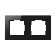 TS20 Avatto čierny dvojzásuvkový rám