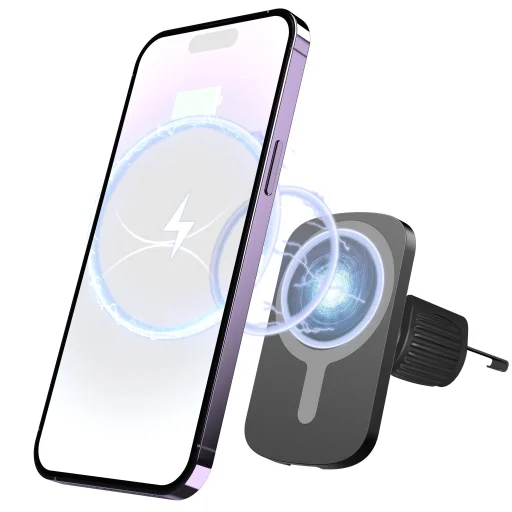 MS Setty držiak do auta s indukčným nabíjaním IUM1-01 čierny - 6