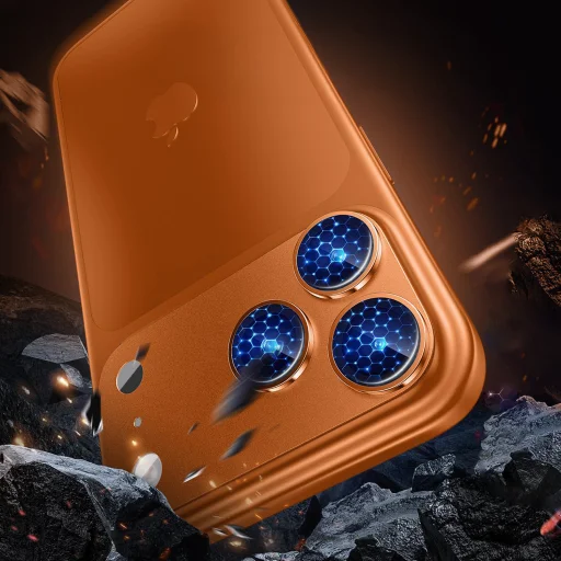 iPhone 17 Strieborná kovová ochranná sklenená fólia na kameru z tvrdeného skla Tel Protect 95% AR+AF - 5