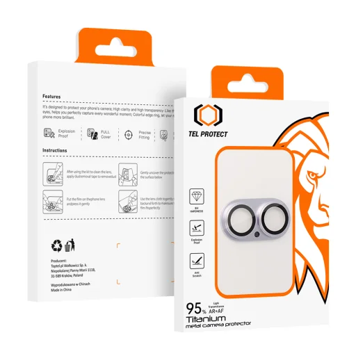 iPhone 17 fialový Tel Protect 95% AR+AF Celokovový chránič kamery z tvrdeného skla (pre ostrovček kamery) - 18