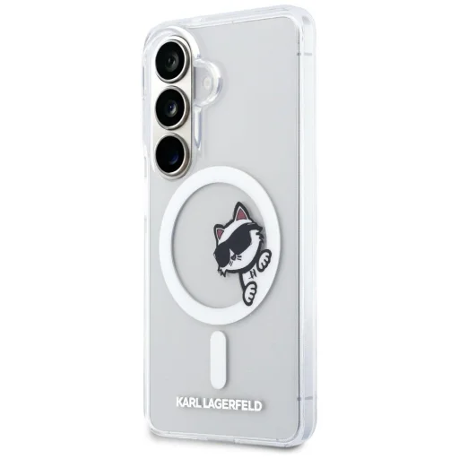  Samsung Galaxy S26 Átlátszó Karl Lagerfeld IML Choupette Peekaboo Logo Mágneses tok - 2