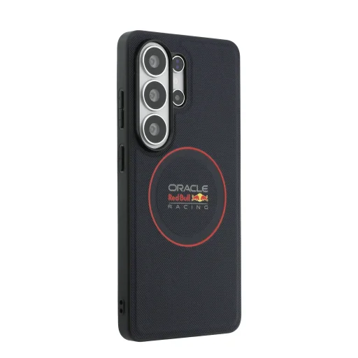 Samsung Galaxy S26 Ultra Námornícka modrá Red Bull Sieťovaná PU koža Červený krúžok Magnetické puzdro - 4