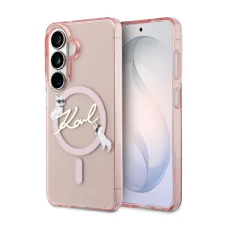  Samsung Galaxy S26 Pink Karl Lagerfeld IML Choupette Karl Script Logo Mágneses tok