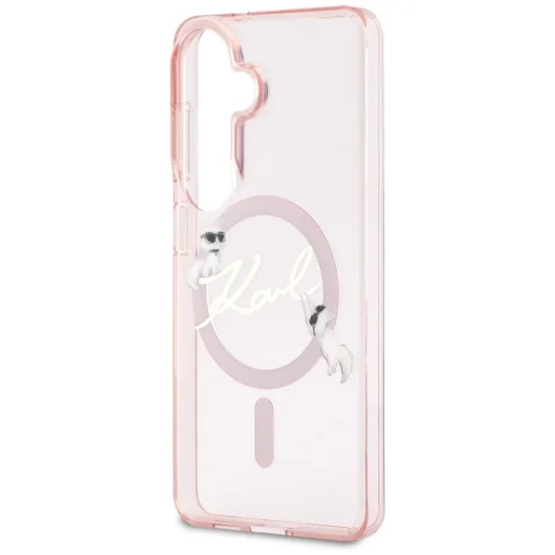Samsung Galaxy S26 Ružový Karl Lagerfeld IML Choupette Karl Script Logo Magnetické puzdro - 6