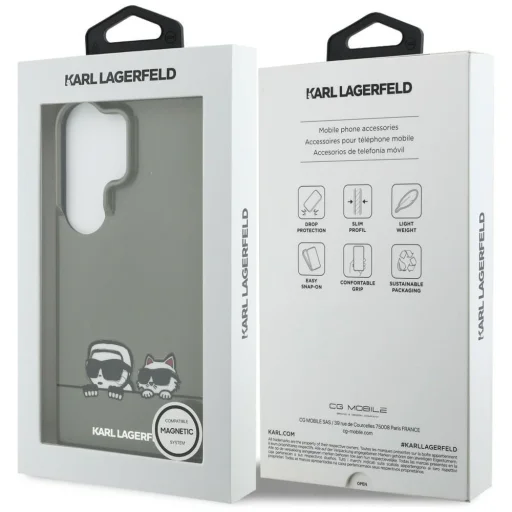 Samsung Galaxy S26 Ultra Čierna Karl Lagerfeld IML K&CH Peekaboo Logo Magnetické puzdro - 8