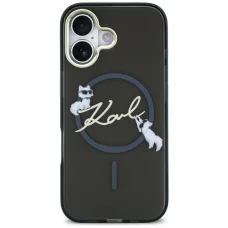 iPhone 17 Čierny Karl Lagerfeld IML Choupettes Karl Script Logo MagSafe puzdro
