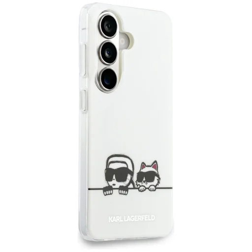 Samsung Galaxy S26+ Biele Karl Lagerfeld IML K&CH Peekaboo Logo Magnetické puzdro - 3