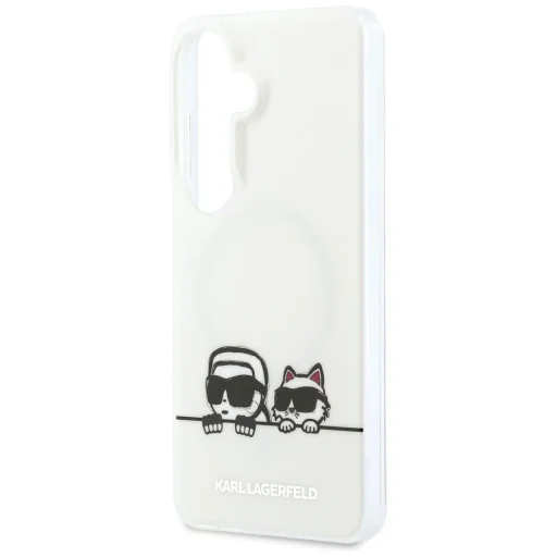 Samsung Galaxy S26+ Biele Karl Lagerfeld IML K&CH Peekaboo Logo Magnetické puzdro - 5