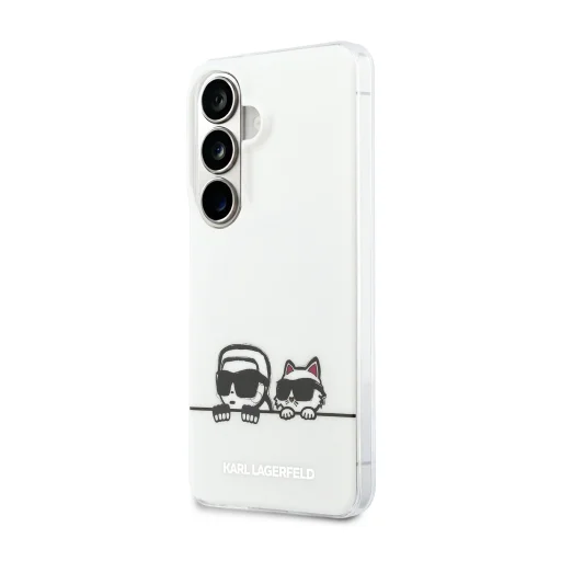 Samsung Galaxy S26+ Biele Karl Lagerfeld IML K&CH Peekaboo Logo Magnetické puzdro - 1