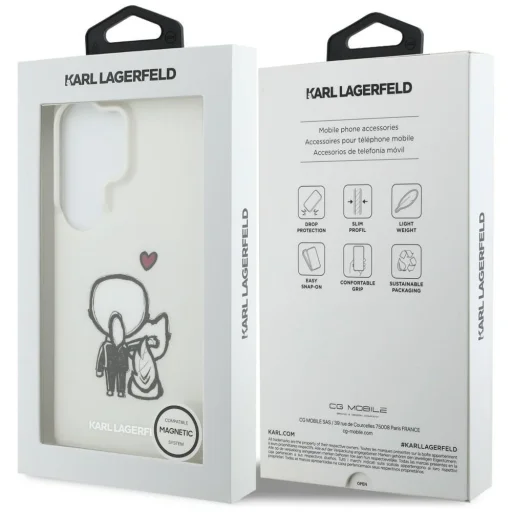 Samsung Galaxy S26 Ultra Priehľadné magnetické puzdro Karl Lagerfeld IML K&CH so zadným logom - 8