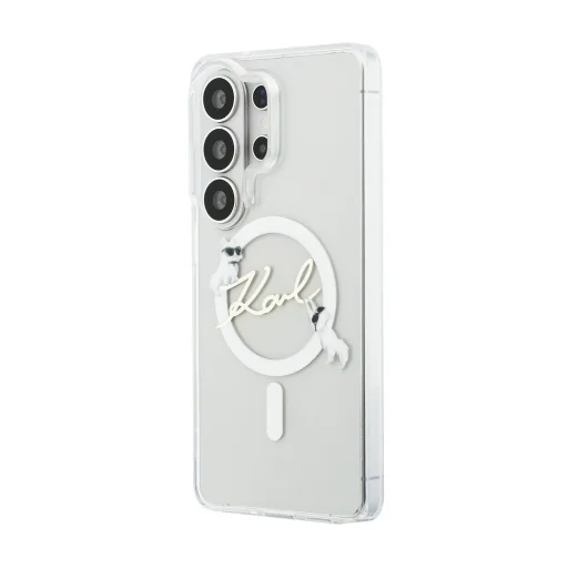 Samsung Galaxy S26 Ultra Priehľadné Karl Lagerfeld IML Choupette Karl Script Logo Magnetické Puzdro - 2