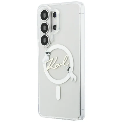Samsung Galaxy S26 Ultra Priehľadné Karl Lagerfeld IML Choupette Karl Script Logo Magnetické Puzdro - 2