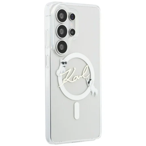 Samsung Galaxy S26 Ultra Priehľadné Karl Lagerfeld IML Choupette Karl Script Logo Magnetické Puzdro - 4